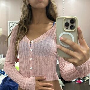 pink sweater small